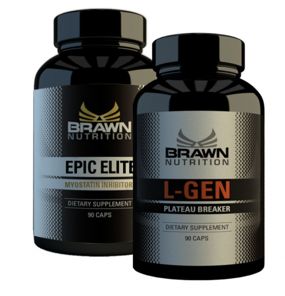 Brawn Nutrition Epic Elite and L-Gen - Laxogenin + Epicatechin NATTY STACK