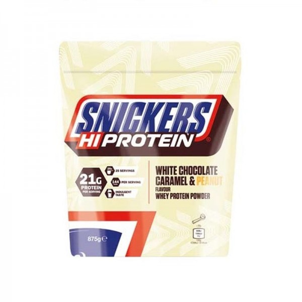 Snickers HI Protein 875g - White Choc, Caramel&amp;Peanut
