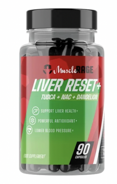 Muscle Rage Liver Reset+ 90 Kapseln - Tudca, NAC, Dandelion