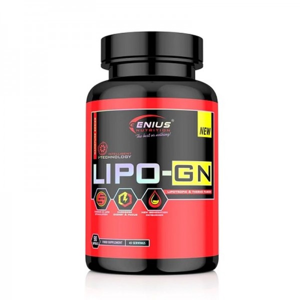 Genius Nutrition LIPO-GN 90 Kapseln - thermogener und lipotroper Fatburner.