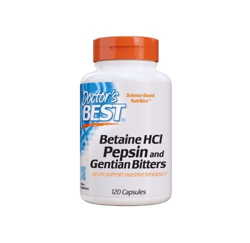Doctor&#039;s Best DrB0163 Betaine HCl Pepsin &amp; Gentian - 120 Kapseln